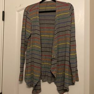 NWT torrid rainbow stripe super soft cardigan sz 0